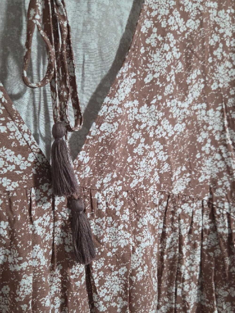 GiGio Plus Boho Floral Babydoll Tunic Top NWOT XL - Picture 3 of 4